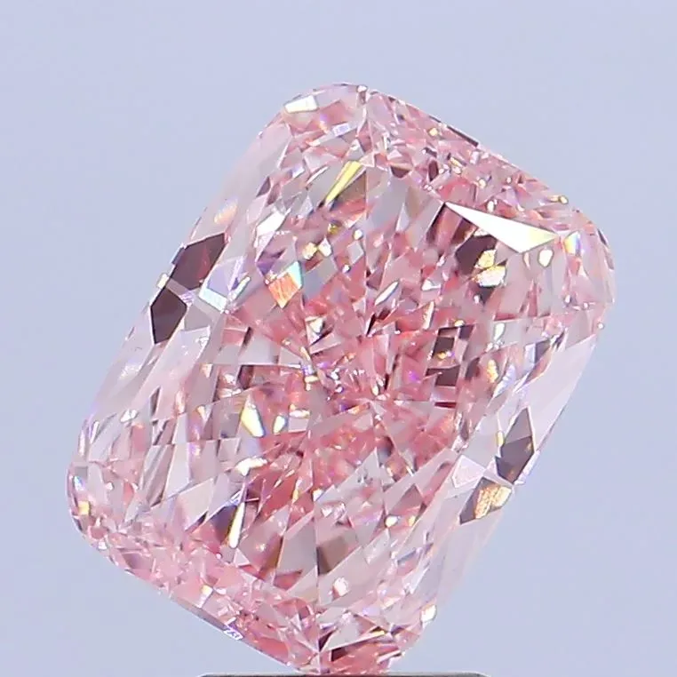 4.10ct Cushion modified Lab Grown Diamond (Colour Fancy Intense Pink, Clarity VS1, IGI Certified)
