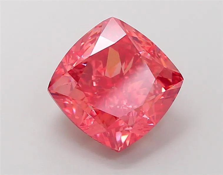 4.27ct Cushion modified Lab Grown Diamond (Colour Fancy Vivid Pink, Clarity VS1, IGI Certified)