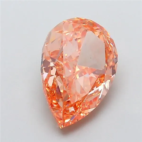 4.27ct Pear Lab Grown Diamond (Colour Fancy Intense Brownish Orange, Clarity VS1, IGI Certified)