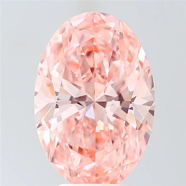 4.36ct Oval Lab Grown Diamond (Colour Fancy Vivid Pink, Clarity VS2, IGI Certified)