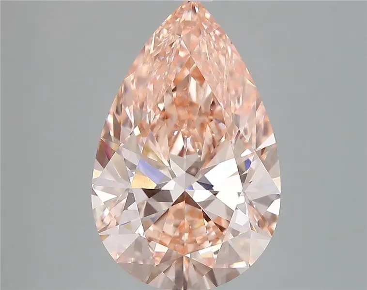 4.44ct Pear Lab Grown Diamond (Colour Fancy Intense Pink, Clarity VS1, IGI Certified)