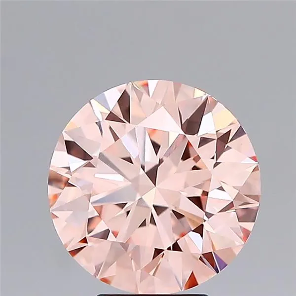 4.50ct Round Lab Grown Diamond (Colour Fancy Intense Pink, Clarity VVS2, Cut ID, IGI Certified)