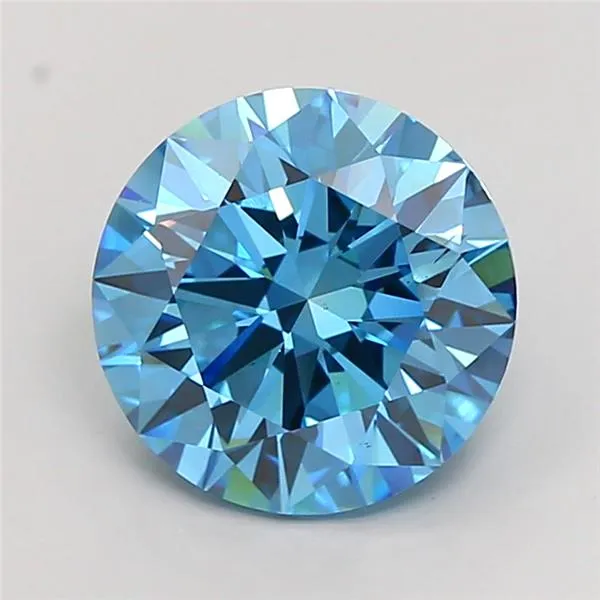 4.50ct Round Lab Grown Diamond (Colour Fancy Vivid Blue, Clarity VS2, Cut ID, IGI Certified)