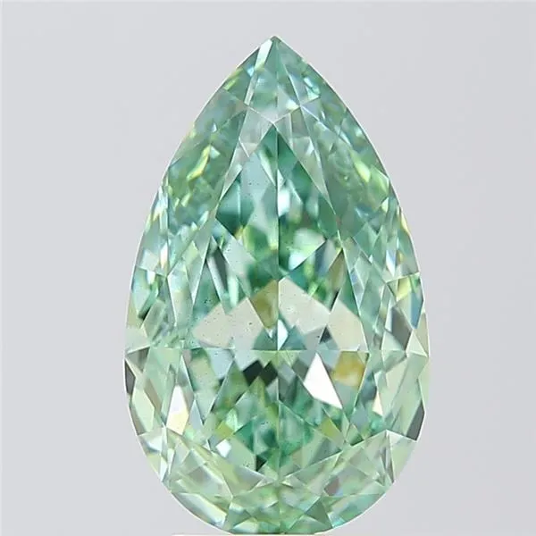 4.60ct Pear Lab Grown Diamond (Colour Fancy Vivid Green, Clarity VS2, IGI Certified)
