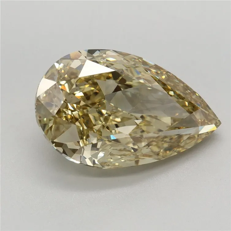 4.61ct Pear Lab Grown Diamond (Colour Fancy Intense Gray Yellow, Clarity VS1, IGI Certified)