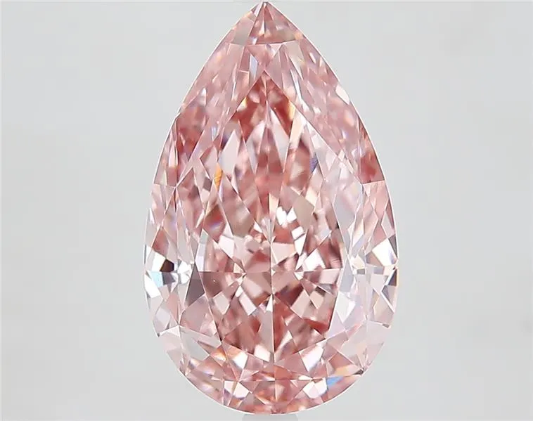 4.77ct Pear Lab Grown Diamond (Colour Fancy Vivid Pink, Clarity VVS2, IGI Certified)