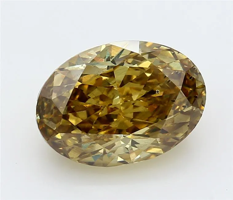 4.78ct Oval Lab Grown Diamond (Colour Fancy Intense Gray Yellow, Clarity SI1, IGI Certified)