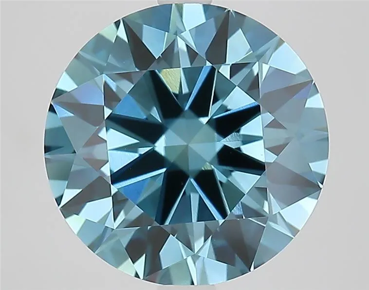 4.79ct Round Lab Grown Diamond (Colour Fancy Vivid Blue, Clarity VS1, Cut ID, IGI Certified)