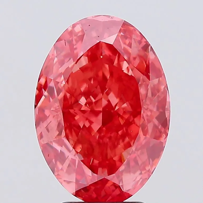 4.82ct Oval Lab Grown Diamond (Colour Fancy Vivid Pink, Clarity VS2, IGI Certified)