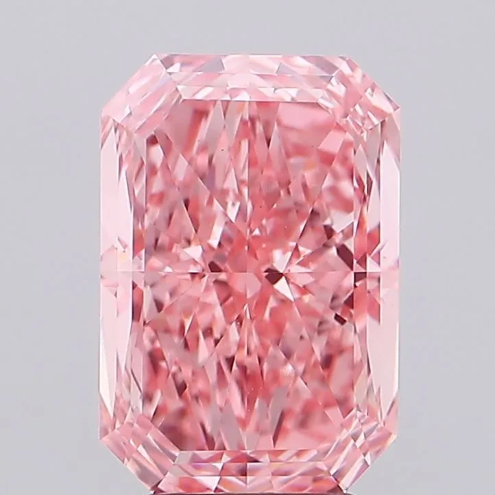 4.83ct Radiant Lab Grown Diamond (Colour Fancy Vivid Pink, Clarity VVS2, IGI Certified)