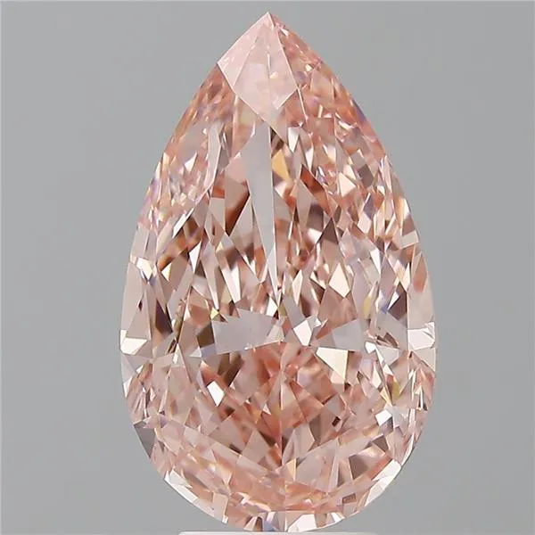 4.92ct Pear Lab Grown Diamond (Colour Fancy Vivid Pink, Clarity VVS2, IGI Certified)