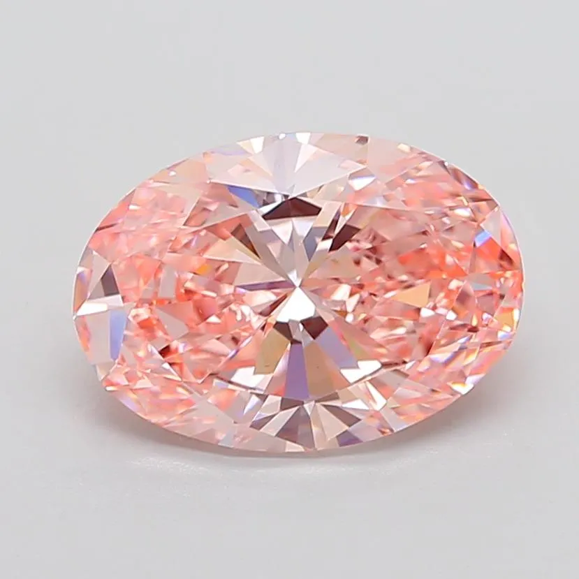 4.95ct Oval Lab Grown Diamond (Colour Fancy Vivid Pink, Clarity VS1, IGI Certified)