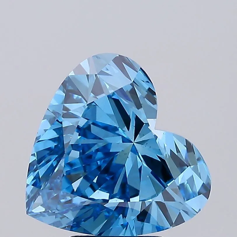 5.00ct Heart Lab Grown Diamond (Colour Fancy Vivid Blue, Clarity VS2, IGI Certified)