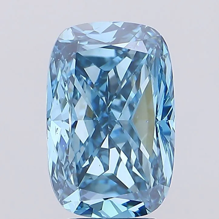 5.01ct Cushion modified Lab Grown Diamond (Colour Fancy Vivid Blue, Clarity VS2, IGI Certified)