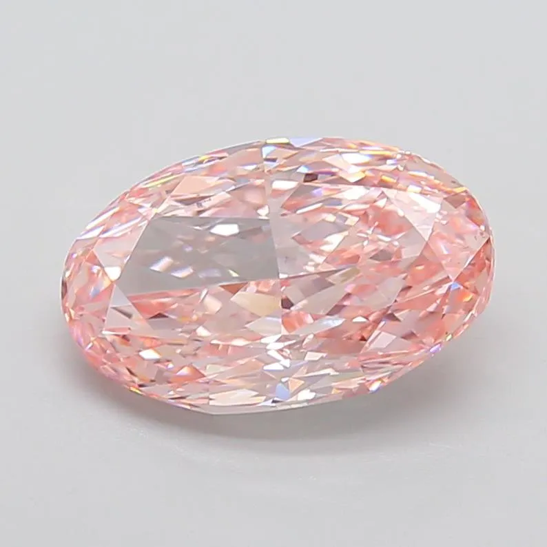 5.01ct Oval Lab Grown Diamond (Colour Fancy Intense Pink, Clarity VS1, IGI Certified)