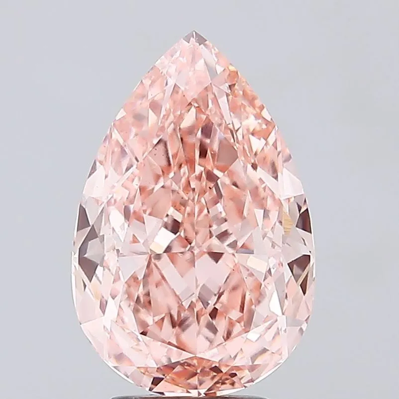 5.01ct Pear Lab Grown Diamond (Colour Fancy Intense Pink, Clarity VS1, IGI Certified)
