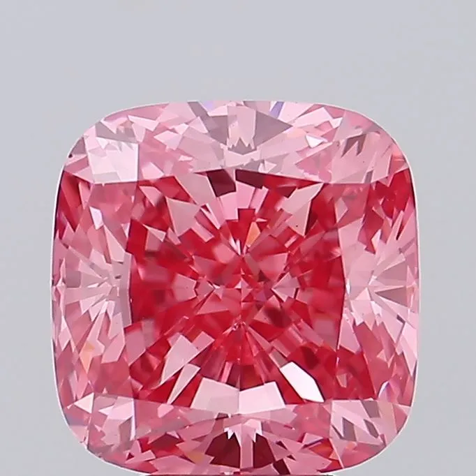 5.02ct Cushion modified Lab Grown Diamond (Colour Fancy Vivid Pink, Clarity VS1, IGI Certified)