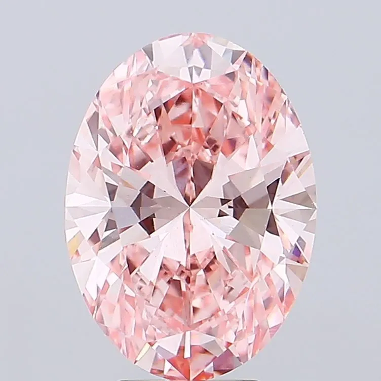 5.02ct Oval Lab Grown Diamond (Colour Fancy Vivid Pink, Clarity VS1, IGI Certified)