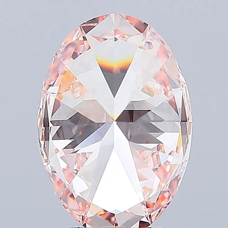 5.02ct Oval Lab Grown Diamond (Colour Fancy Vivid Pink, Clarity VVS2, IGI Certified)