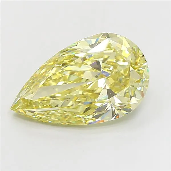 5.02ct Pear Lab Grown Diamond (Colour Fancy Intense Yellow, Clarity VS2, IGI Certified)