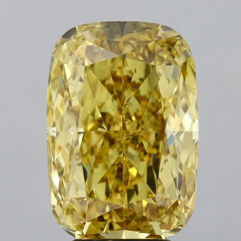 5.03ct Cushion modified Lab Grown Diamond (Colour Fancy Intense Yellow, Clarity VS1, IGI Certified)