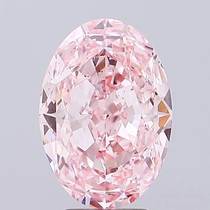 5.03ct Oval Lab Grown Diamond (Colour Fancy Intense Pink, Clarity VS2, IGI Certified)