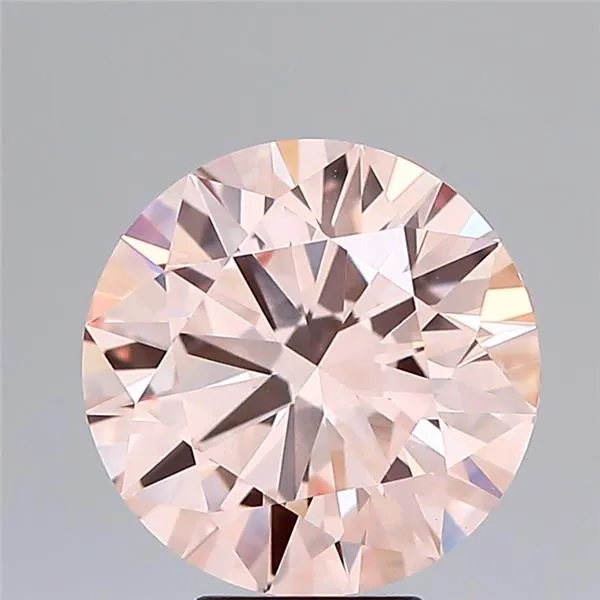 5.03ct Round Lab Grown Diamond (Colour Fancy Light Pink, Clarity VVS2, Cut EX, IGI Certified)