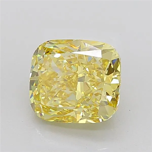 5.04ct Cushion modified Lab Grown Diamond (Colour Fancy Intense Yellow, Clarity VS1, IGI Certified)