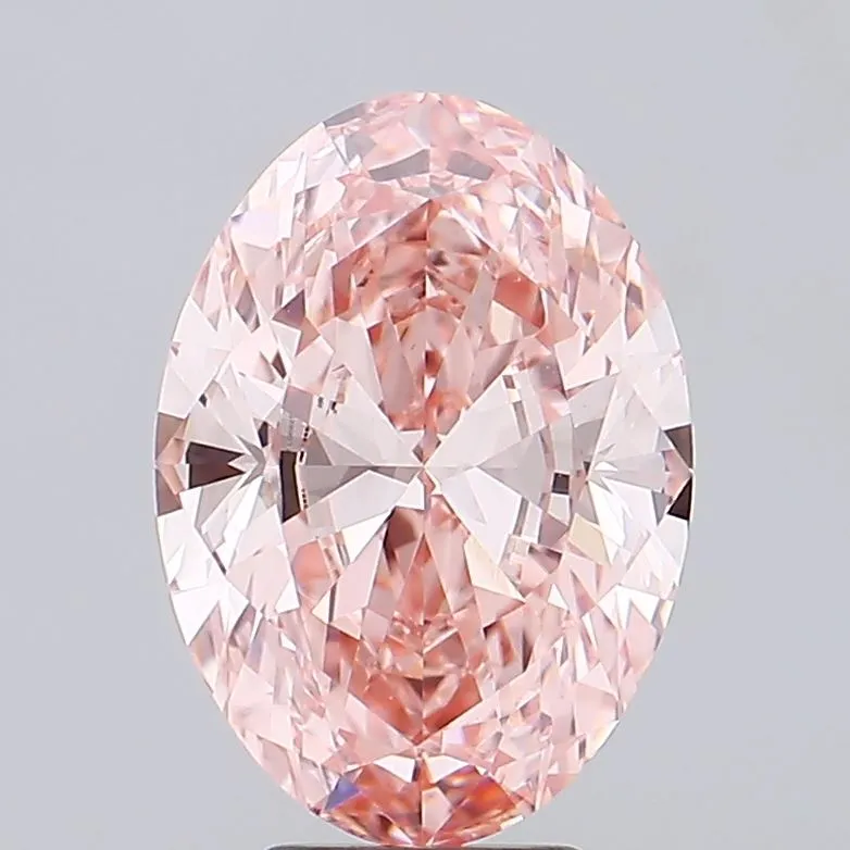 5.04ct Oval Lab Grown Diamond (Colour Fancy Vivid Pink, Clarity VVS2, IGI Certified)