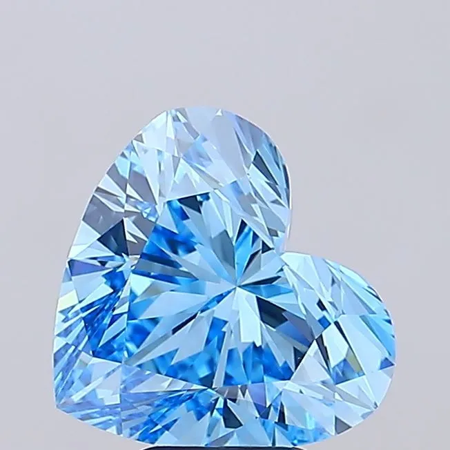 5.08ct Heart Lab Grown Diamond (Colour Fancy Vivid Blue, Clarity VVS2, IGI Certified)