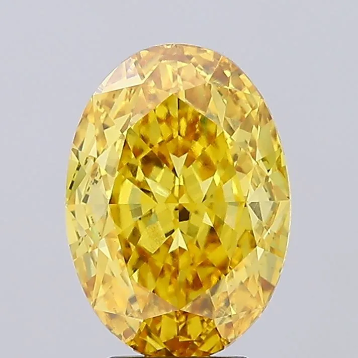 5.11ct Oval Lab Grown Diamond (Colour Fancy Vivid Yellow, Clarity VVS2, IGI Certified)