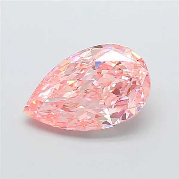 5.13ct Pear Lab Grown Diamond (Colour Fancy Vivid Pink, Clarity VVS2, IGI Certified)