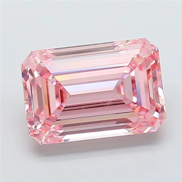 5.15ct Emerald Lab Grown Diamond (Colour Fancy Intense Pink, Clarity VS1, IGI Certified)