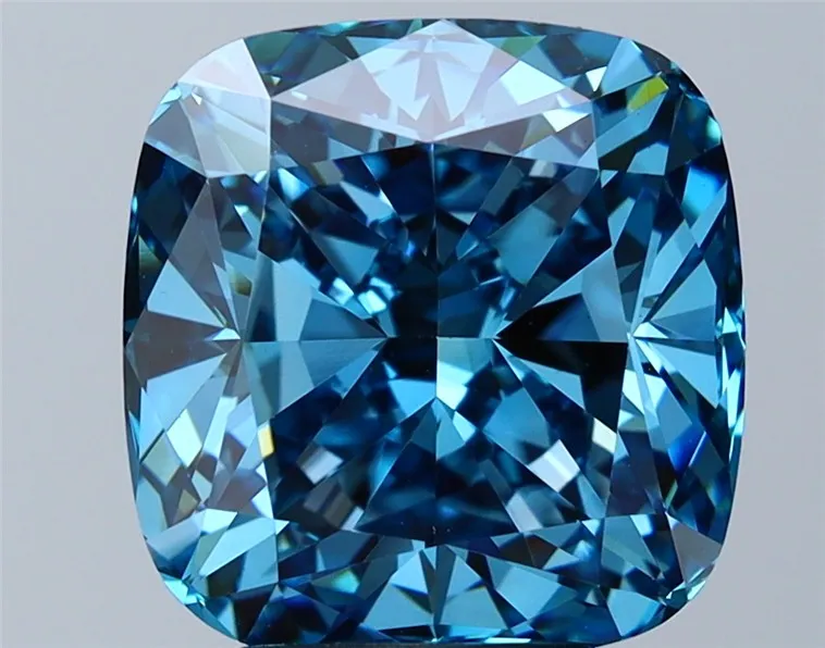 5.51ct Cushion modified Lab Grown Diamond (Colour Fancy Vivid Blue, Clarity VVS2, IGI Certified)