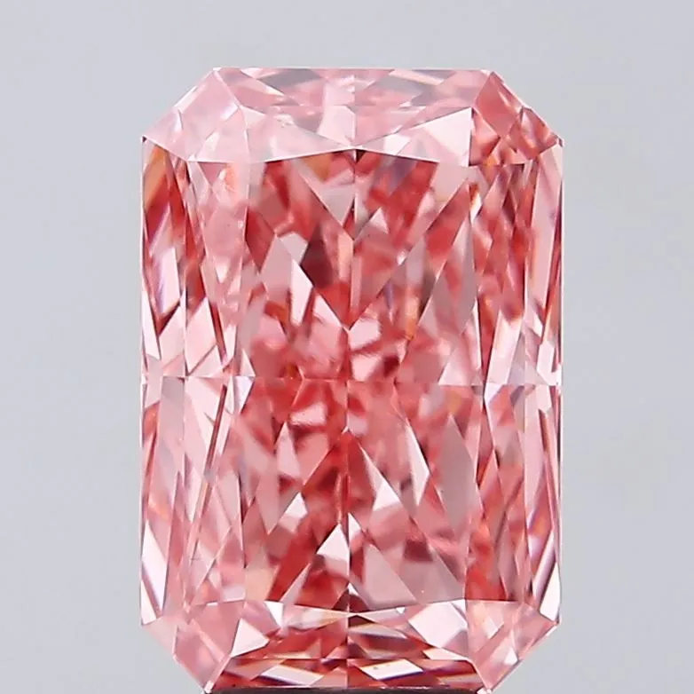5.51ct Radiant Lab Grown Diamond (Colour Fancy Vivid Pink, Clarity VVS2, IGI Certified)