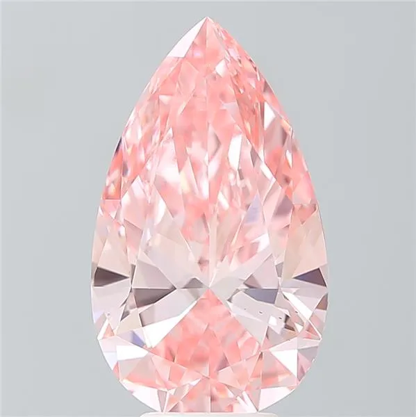5.61ct Pear Lab Grown Diamond (Colour Fancy Vivid Pink, Clarity VS1, IGI Certified)