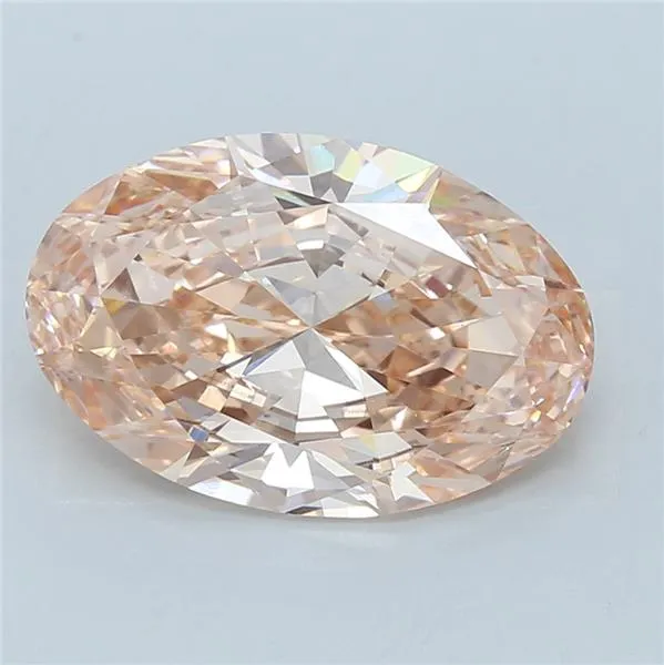 5.71ct Oval Lab Grown Diamond (Colour Fancy Intense Orangey Pink, Clarity VS1, IGI Certified)