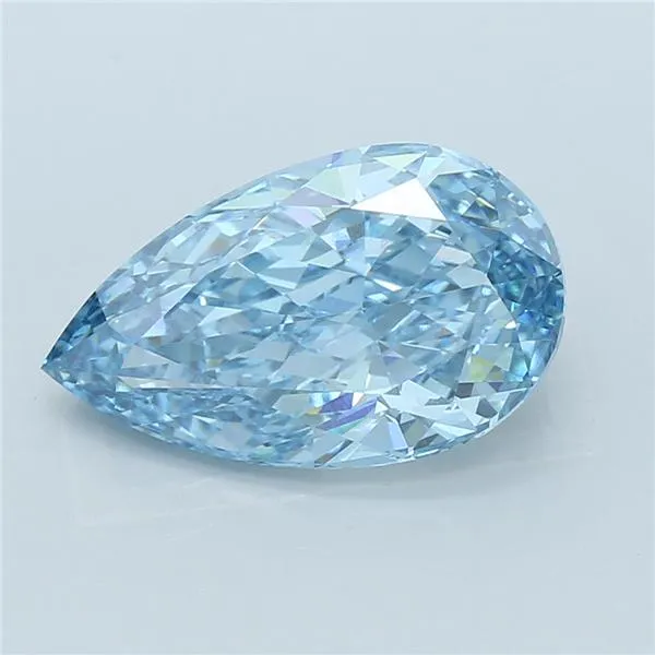 5.71ct Pear Lab Grown Diamond (Colour Fancy Vivid Blue, Clarity VVS2, IGI Certified)