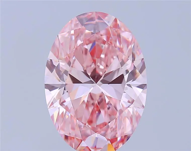 6.02ct Oval Lab Grown Diamond (Colour Fancy Vivid Pink, Clarity VS1, IGI Certified)