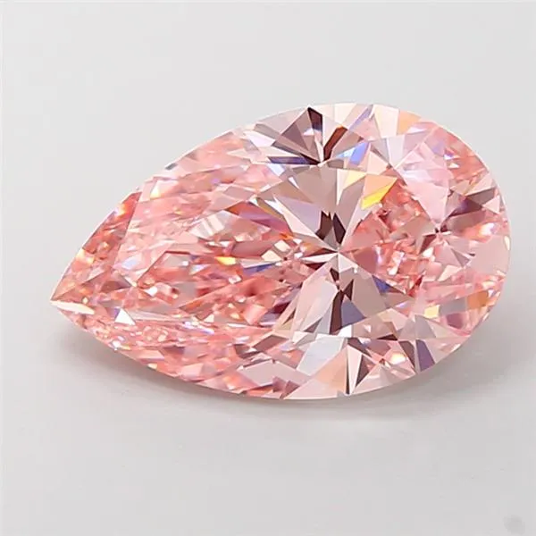 6.02ct Pear Lab Grown Diamond (Colour Fancy Vivid Pink, Clarity VVS2, IGI Certified)