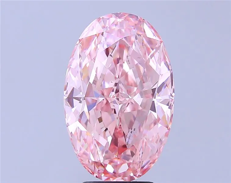 6.08ct Oval Lab Grown Diamond (Colour Fancy Vivid Pink, Clarity VS1, IGI Certified)