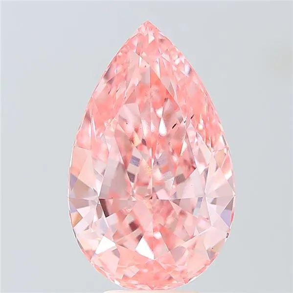 6.51ct Pear Lab Grown Diamond (Colour Fancy Vivid Pink, Clarity VS2, IGI Certified)