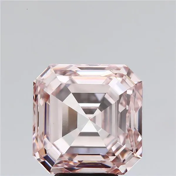 6.53ct Square emerald Lab Grown Diamond (Colour Fancy Light Brownish Pink, Clarity VS1, Cut GD, IGI Certified)