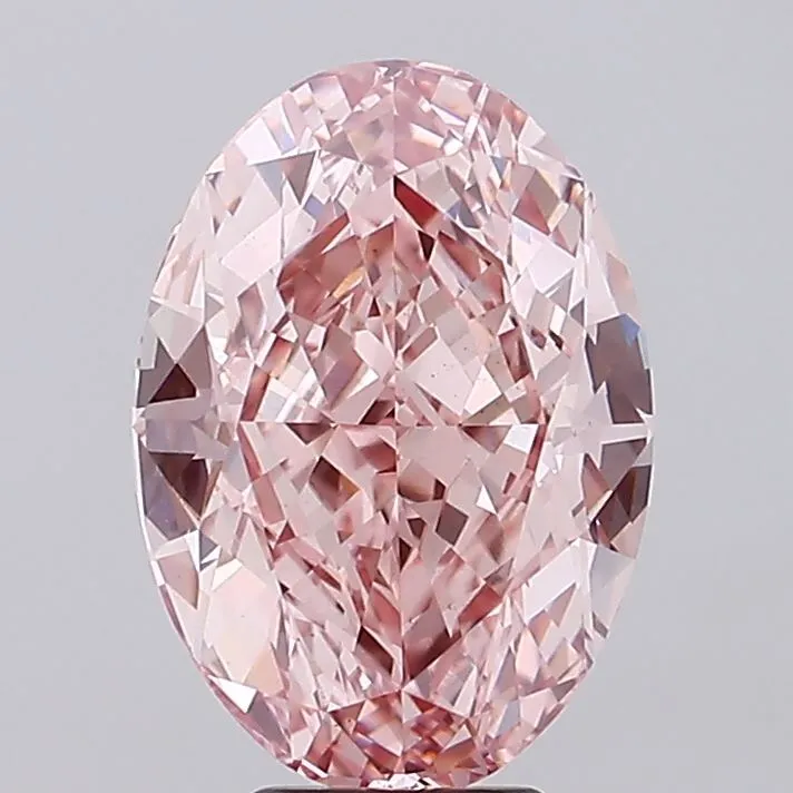 6.72ct Oval Lab Grown Diamond (Colour Fancy Vivid Pink, Clarity VS1, IGI Certified)