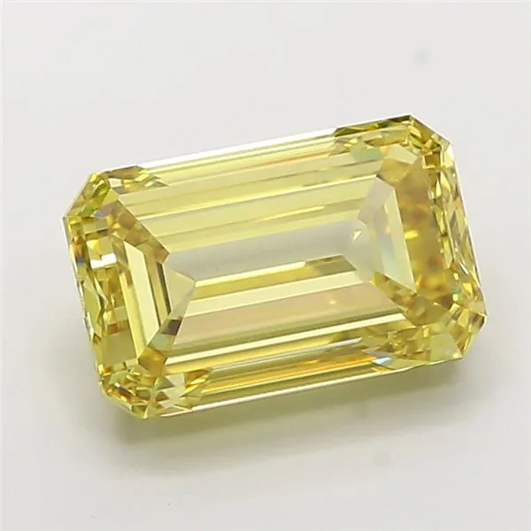 7.01ct Emerald Lab Grown Diamond (Colour Fancy Intense Yellow, Clarity VS1, IGI Certified)