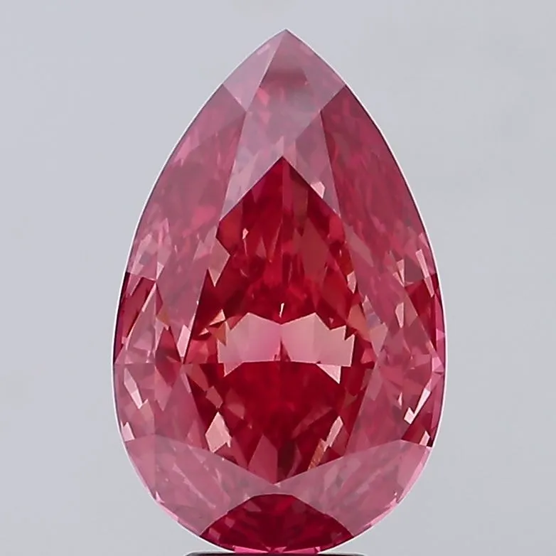 7.51ct Pear Lab Grown Diamond (Colour Fancy Vivid Pink, Clarity VS2, IGI Certified)