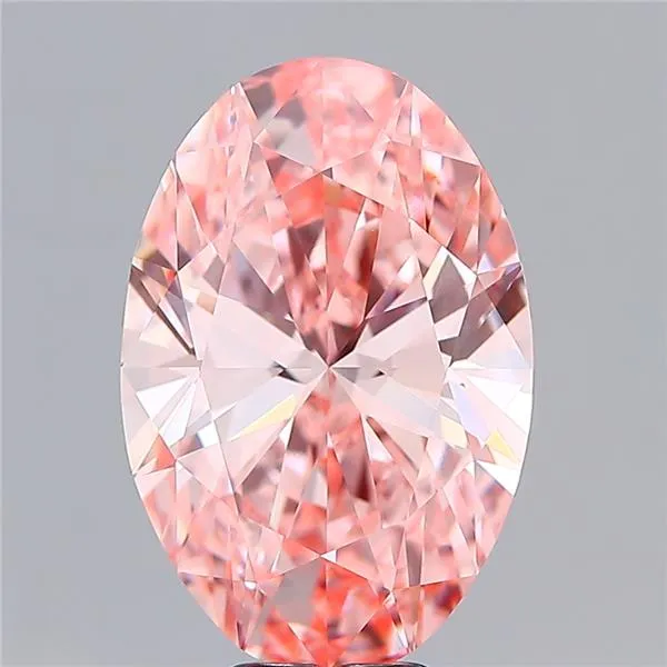 7.61ct Oval Lab Grown Diamond (Colour Fancy Intense Pink, Clarity VVS2, IGI Certified)