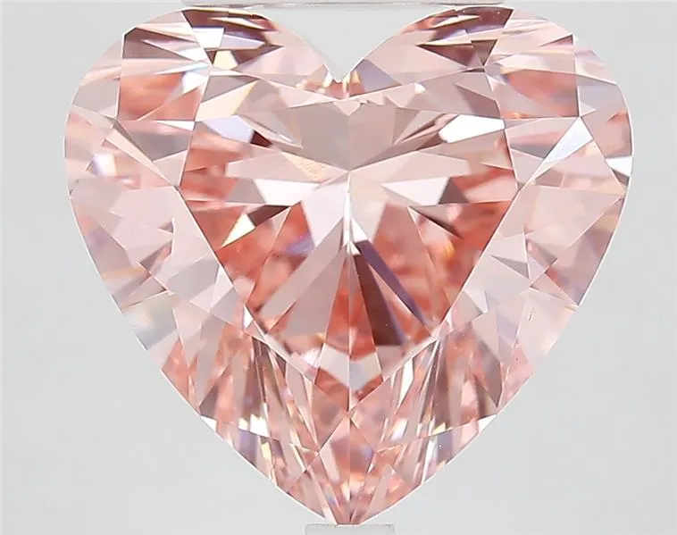 7.64ct Heart Lab Grown Diamond (Colour Fancy Vivid Pink, Clarity VVS1, IGI Certified)