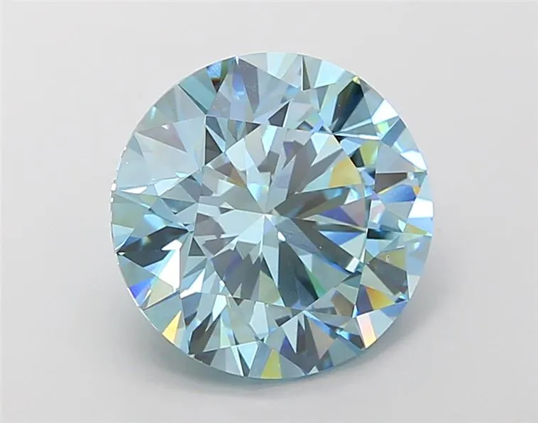 8.00ct Round Lab Grown Diamond (Colour Fancy Vivid Blue, Clarity VS1, Cut ID, IGI Certified)