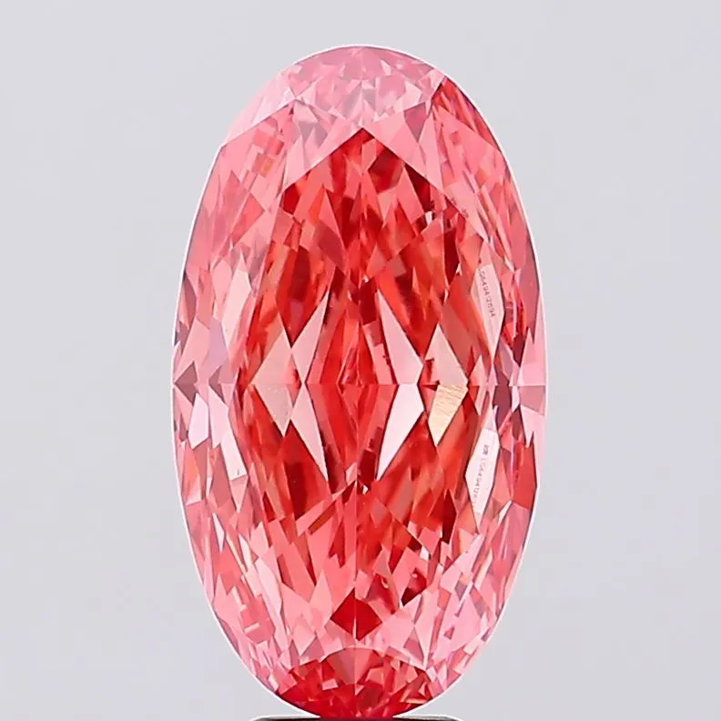 8.04ct Oval Lab Grown Diamond (Colour Fancy Vivid Pink, Clarity VS1, IGI Certified)
